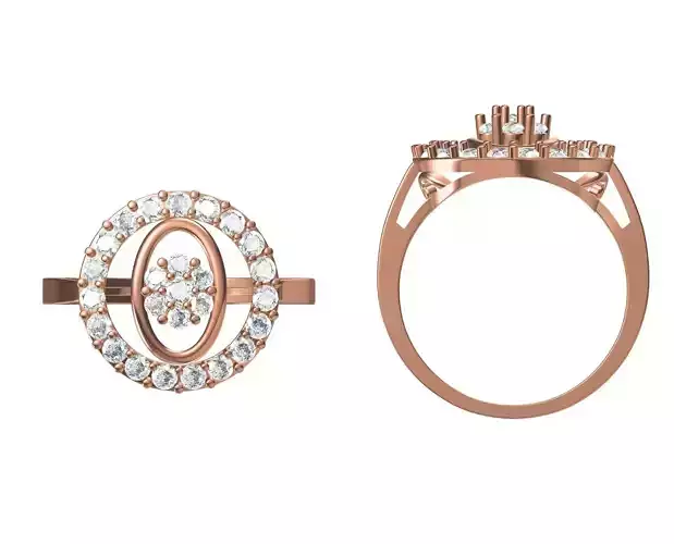 Wedding Engagement Women Ring STL JCD Details