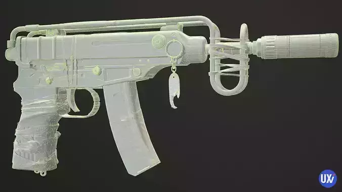 Small Uzi Low-poly 3D model