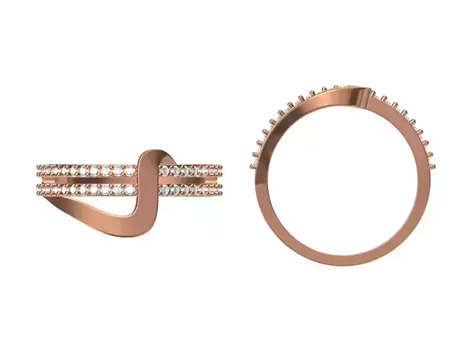 Wedding Engagement Women Ring STL JCD Details