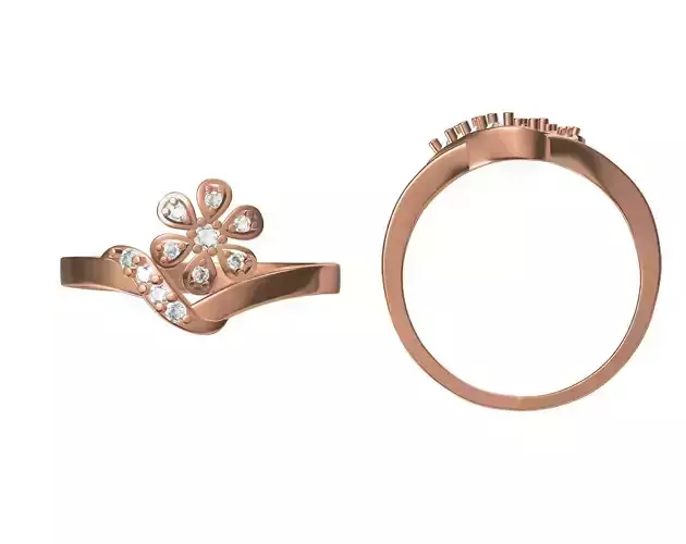 Wedding Engagement Women Ring STL JCD Details