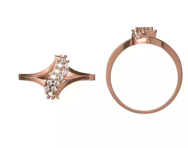 Wedding Engagement Women Ring STL JCD Details