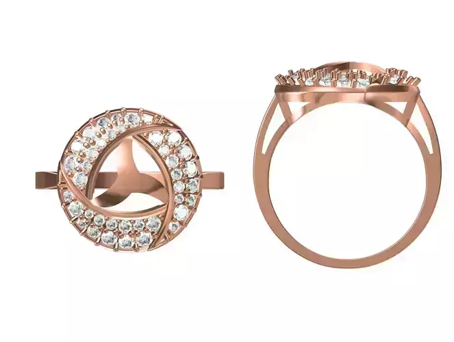 Wedding Engagement Women Ring STL JCD Details