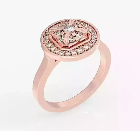 Fashion Engagement Ring with diamonds