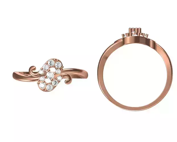 Wedding Engagement Women Ring STL JCD Details