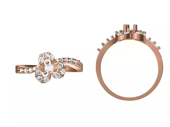 Wedding Engagement Women Ring STL JCD Details