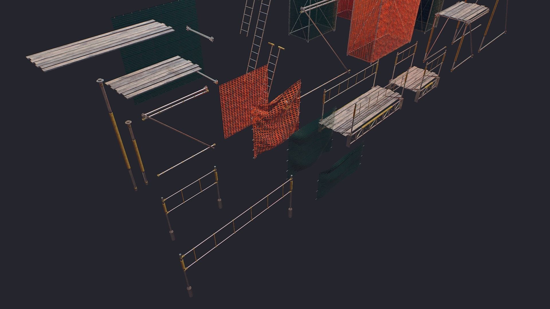 Scaffolding Low-poly 3D model_10