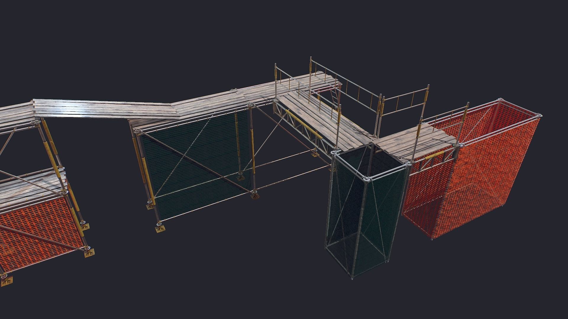 Scaffolding Low-poly 3D model_3