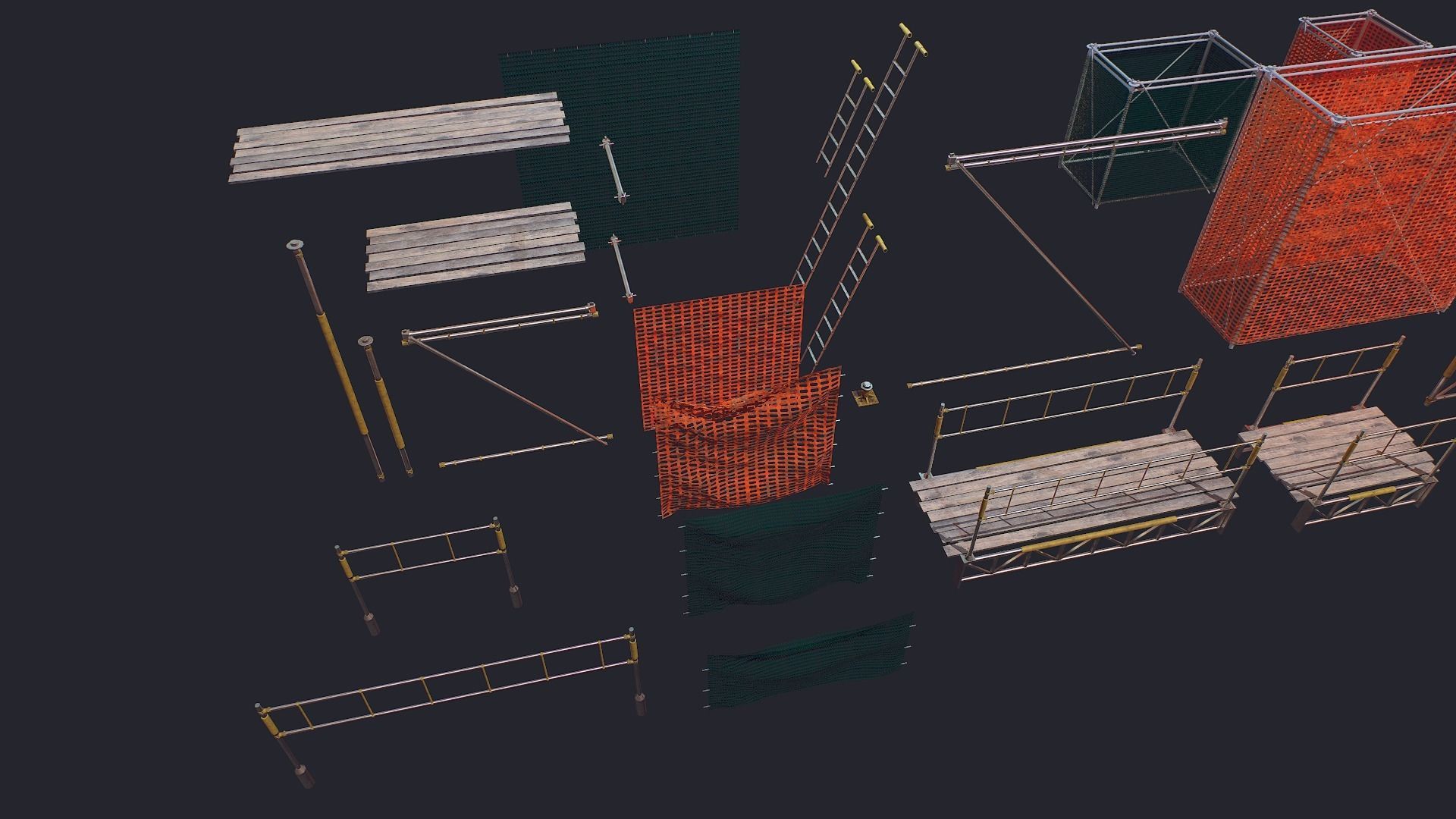 Scaffolding Low-poly 3D model_5
