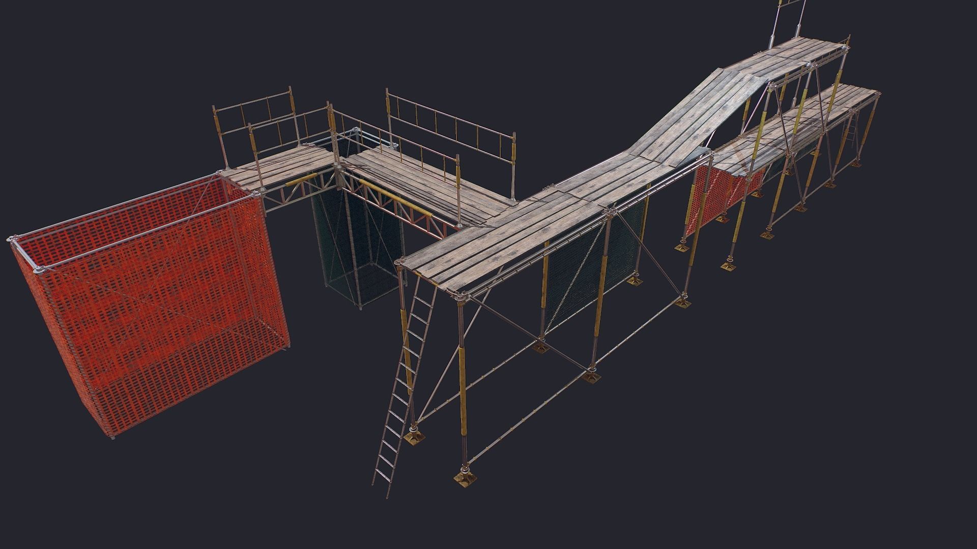 Scaffolding Low-poly 3D model_4
