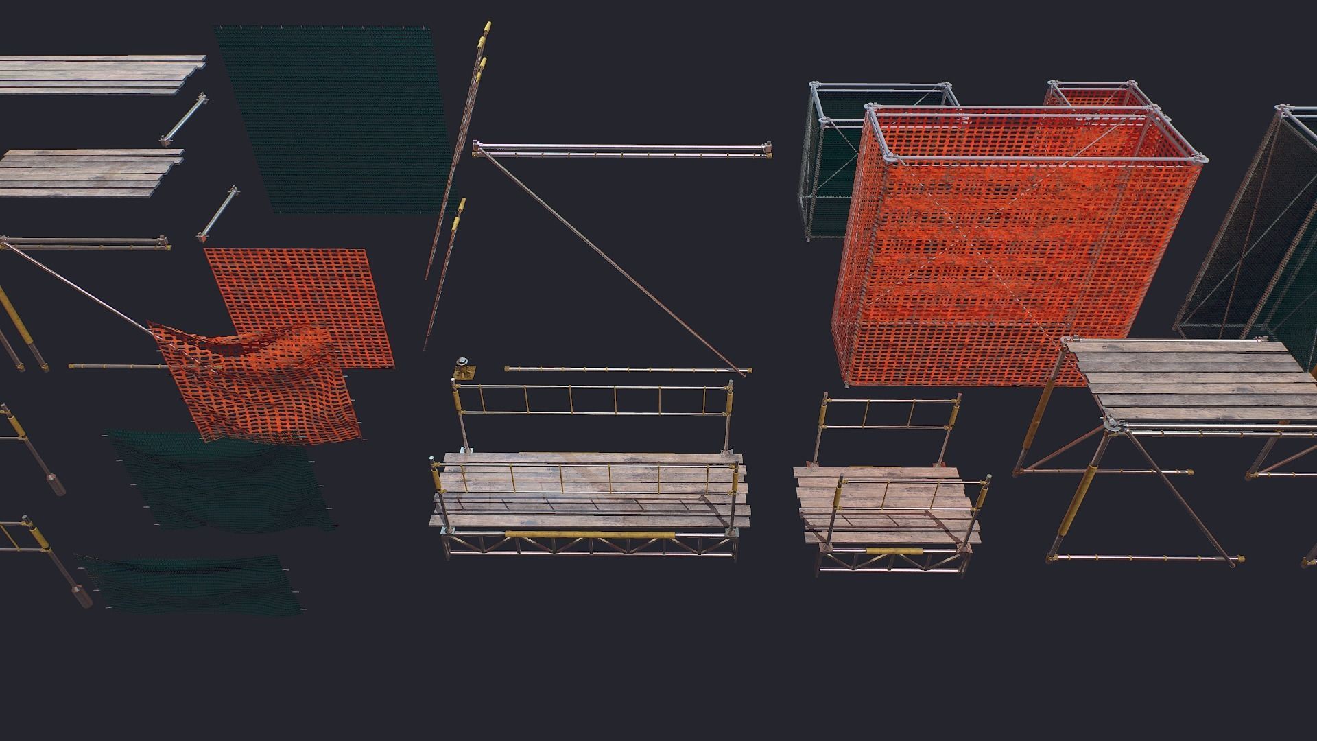 Scaffolding Low-poly 3D model_6