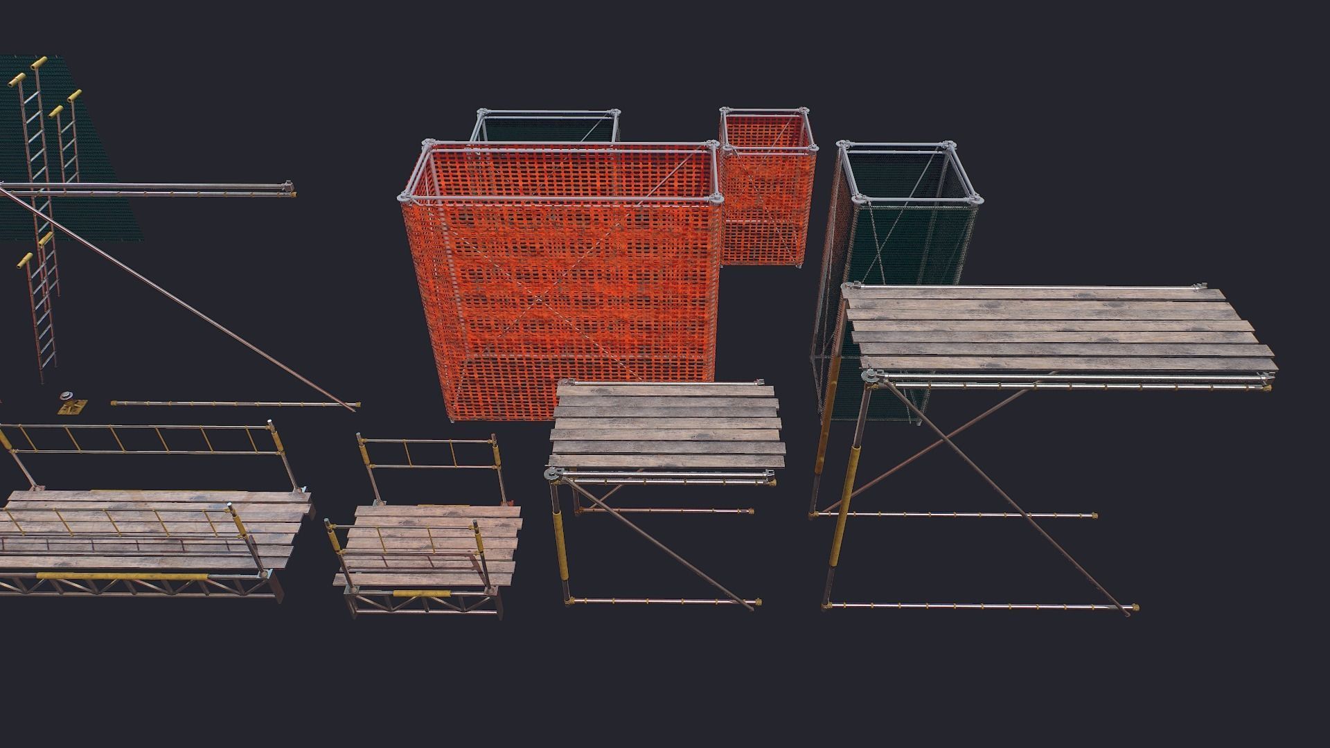 Scaffolding Low-poly 3D model_7