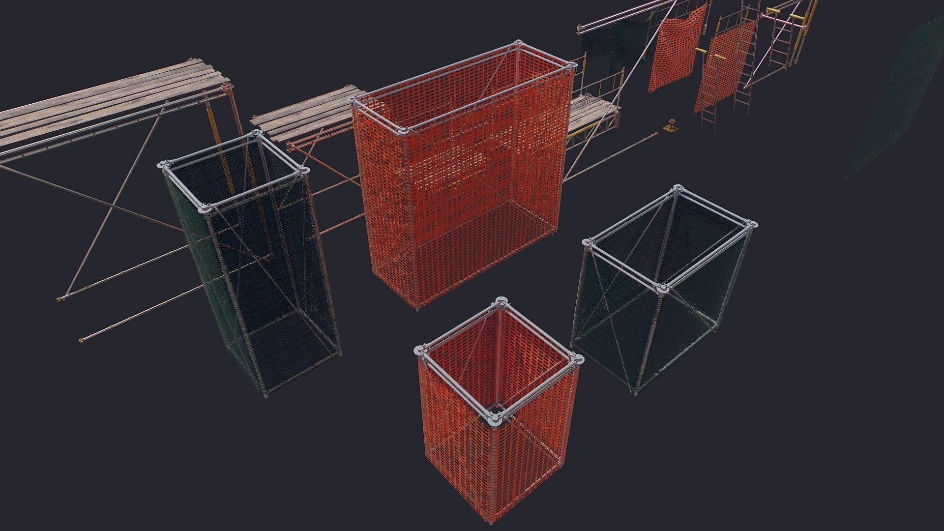 Scaffolding Low-poly 3D model_8
