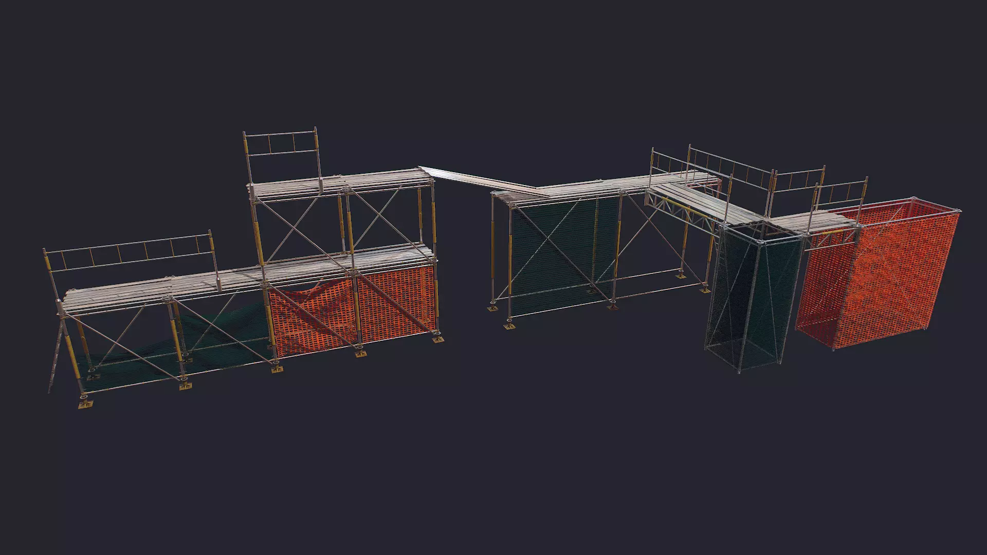 Scaffolding Low-poly 3D model_0
