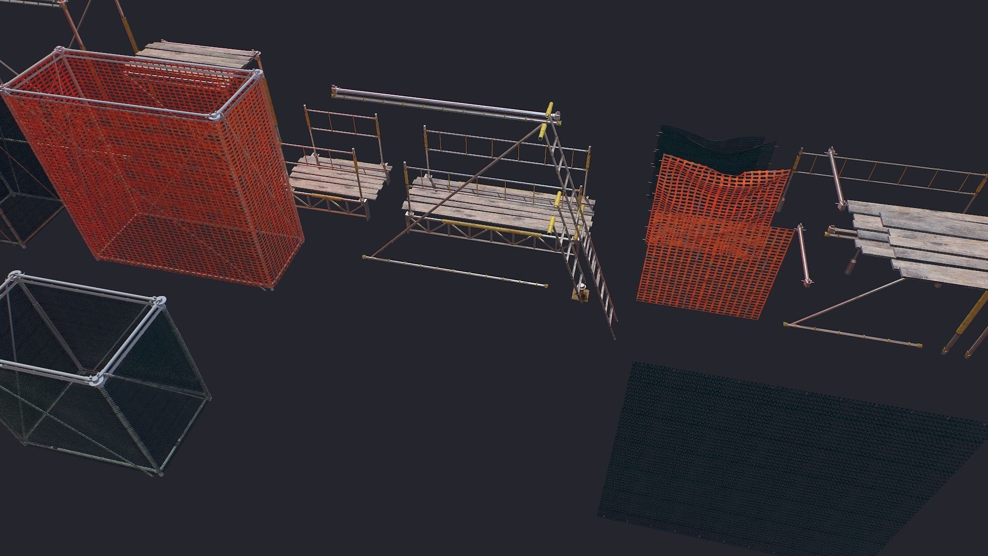 Scaffolding Low-poly 3D model_9