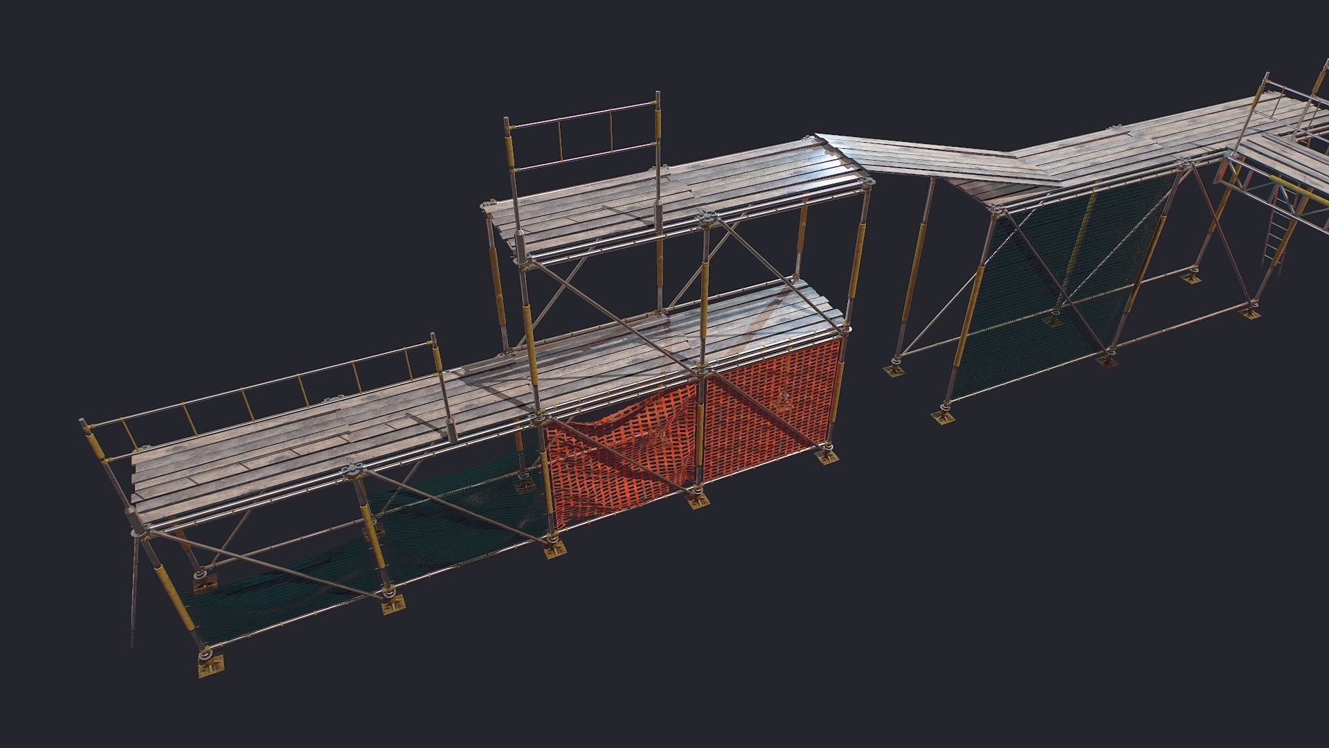 Scaffolding Low-poly 3D model_2