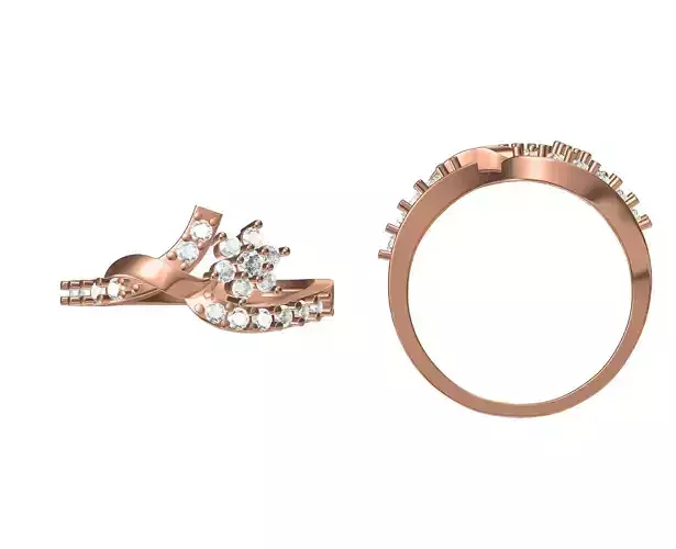 Wedding Engagement Women Ring STL JCD Details