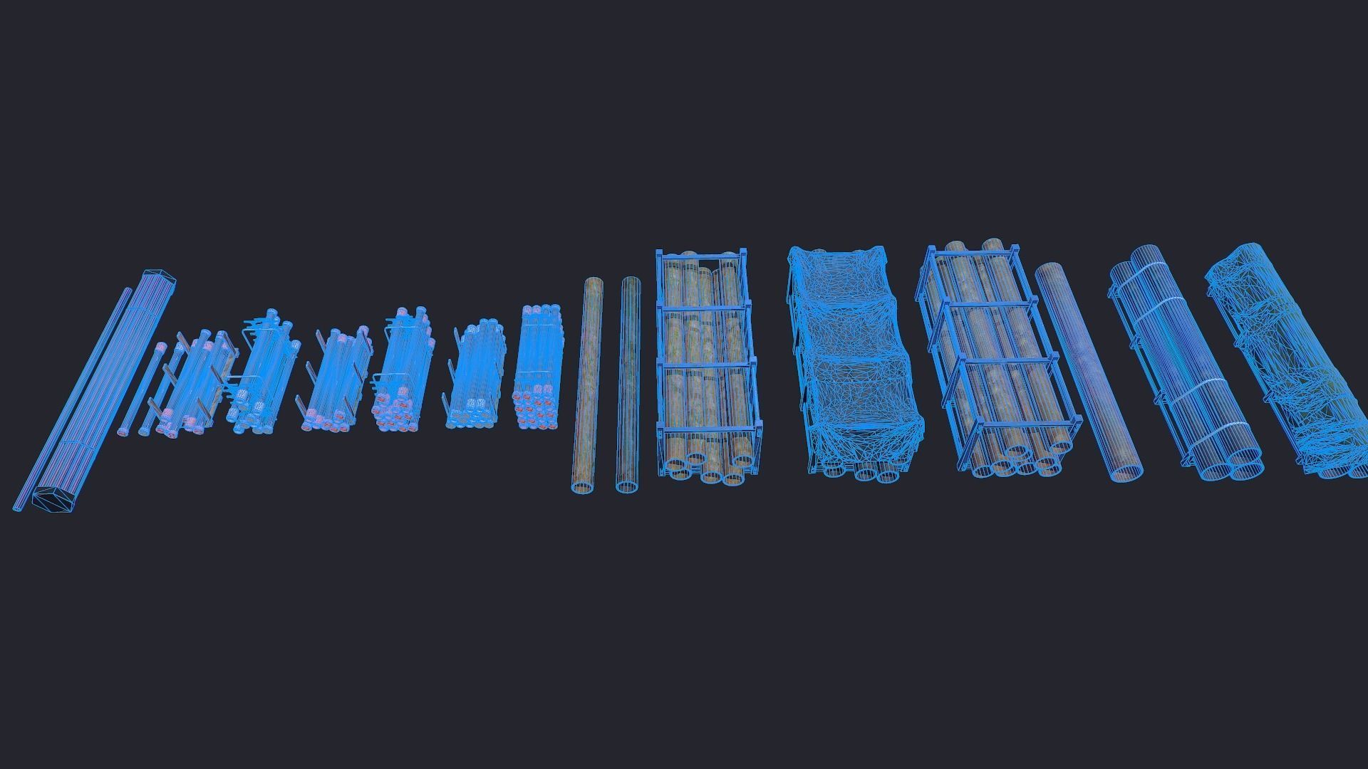 Storage Pipe Low-poly 3D model_9