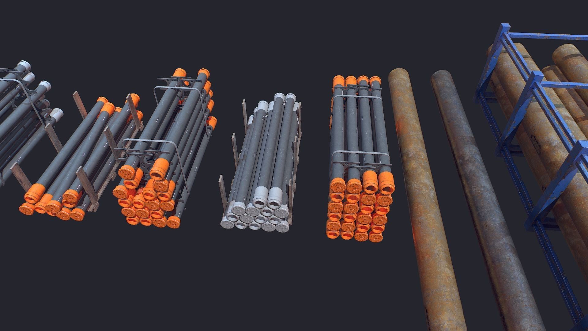 Storage Pipe Low-poly 3D model_4