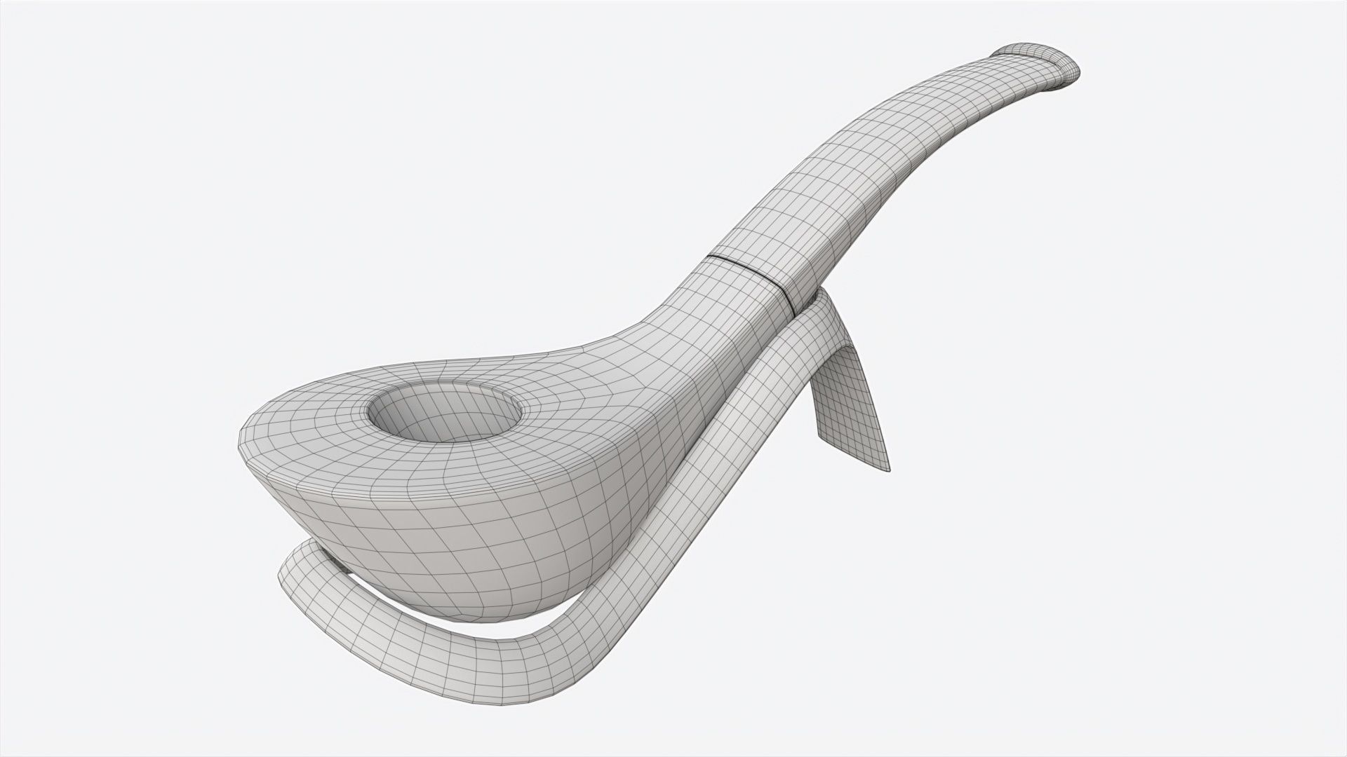 Smoking Pipe Bent Briar Wood 03 3D model_6