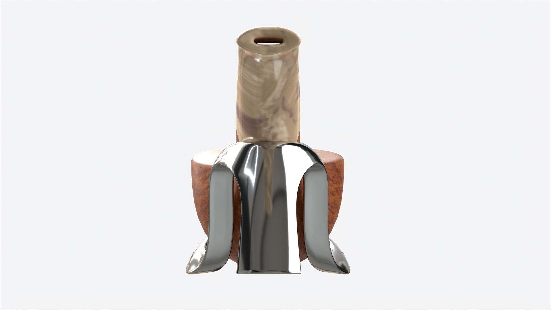 Smoking Pipe Bent Briar Wood 03 3D model_5