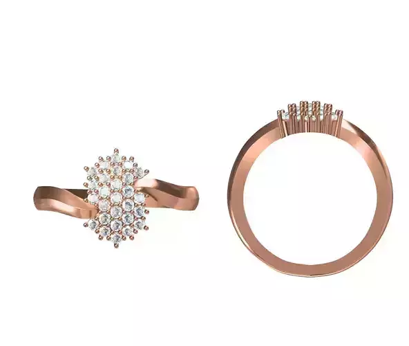 Wedding Engagement Women Ring STL JCD Details