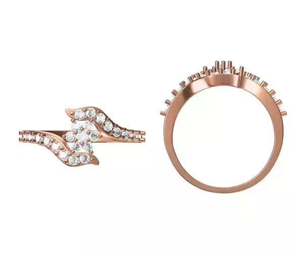 Wedding Engagement Women Ring STL JCD Details