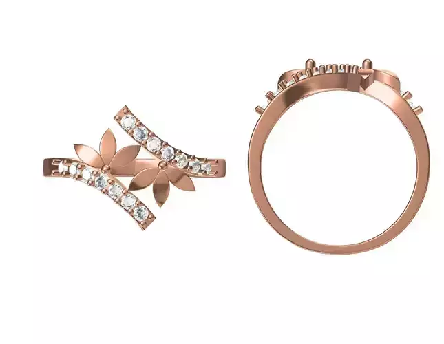 Wedding Engagement Women Ring STL JCD Details