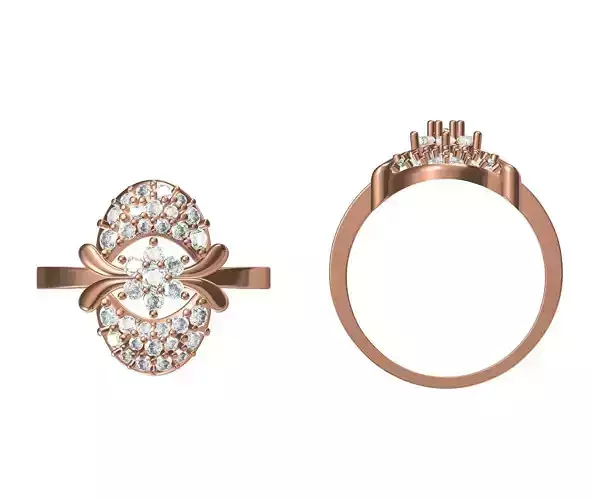 Wedding Engagement Women Ring STL JCD Details