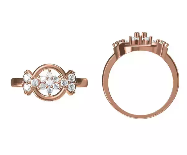 Wedding Engagement Women Ring STL JCD Details