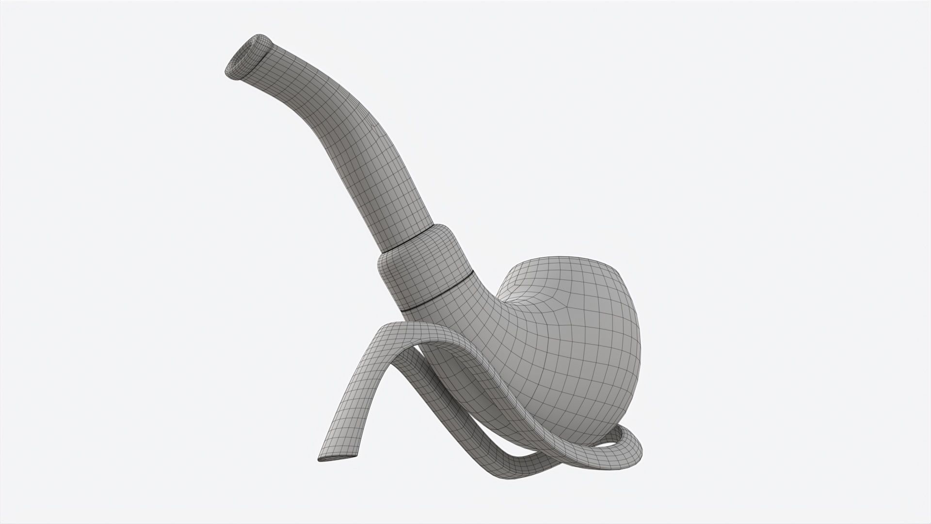 Smoking Pipe Bent Briar Wood 04 3D model_7