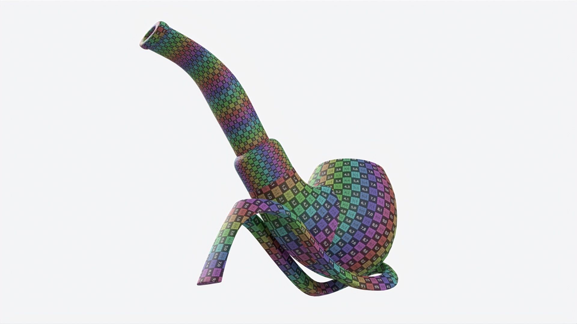 Smoking Pipe Bent Briar Wood 04 3D model_9