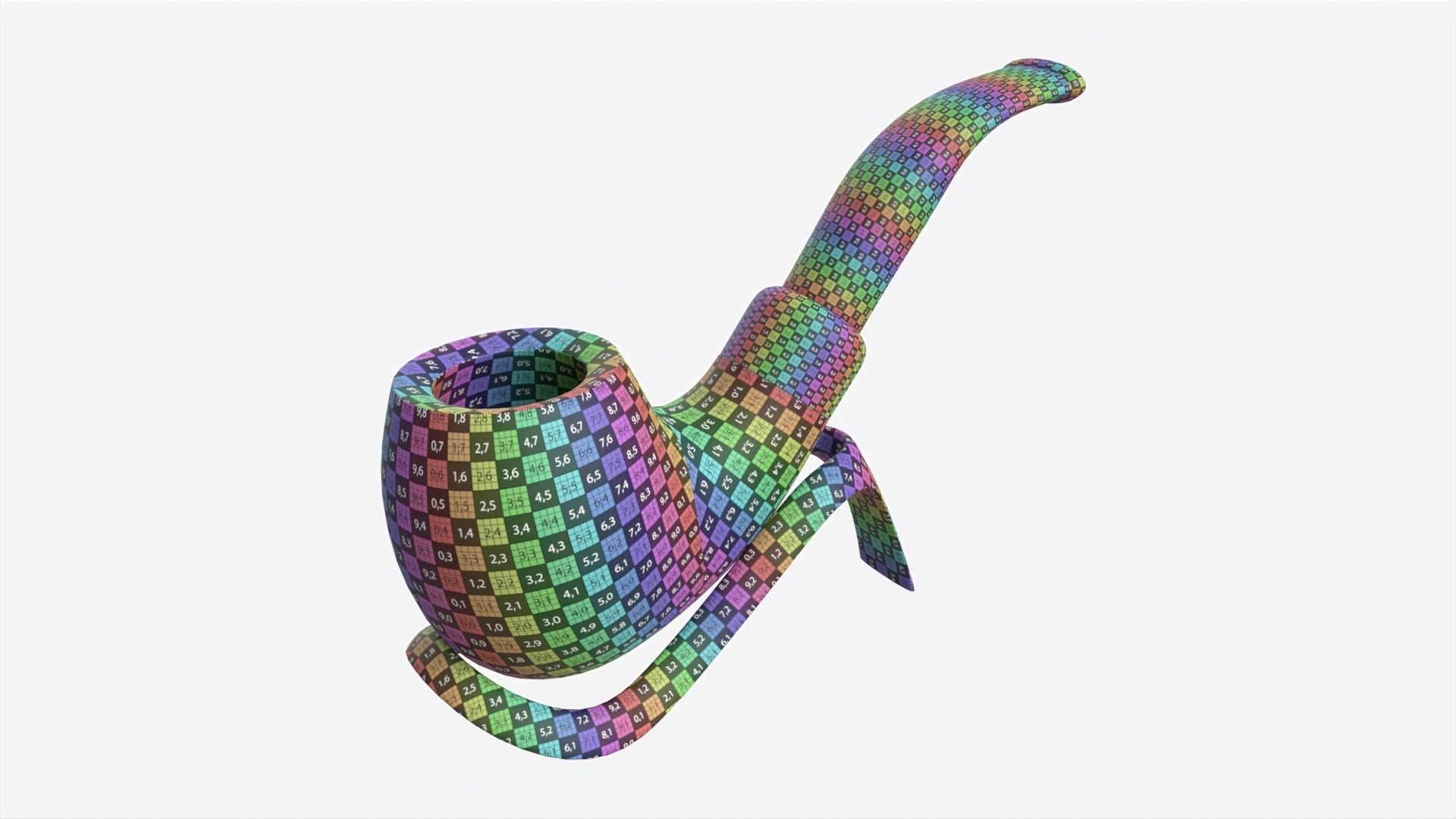 Smoking Pipe Bent Briar Wood 04 3D model_8