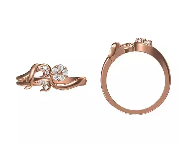 Wedding Engagement Women Ring STL JCD Details