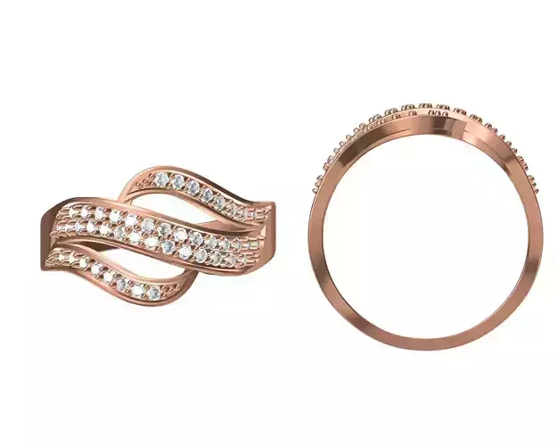 Wedding Engagement Women Ring STL JCD Details