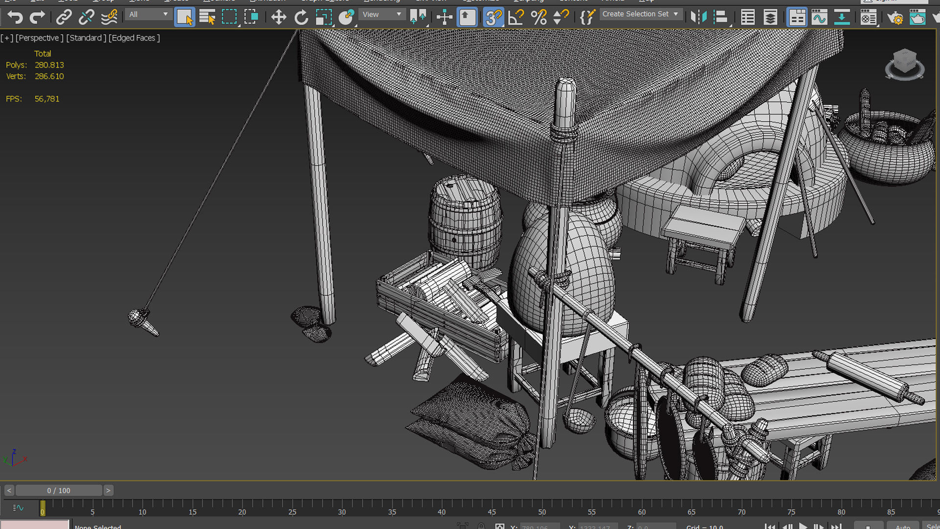 medieval Low-poly 3D model_6