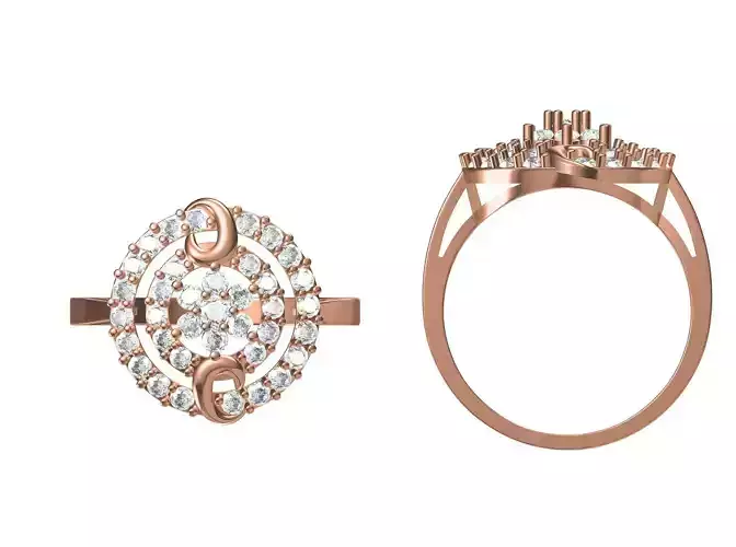 Wedding Engagement Women Ring STL JCD Details