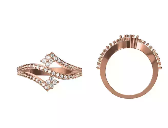 Wedding Engagement Women Ring STL JCD Details