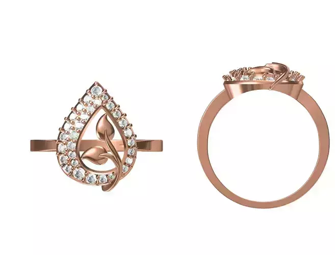 Wedding Engagement Women Ring STL JCD Details