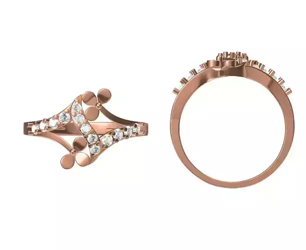 Wedding Engagement Women Ring STL JCD Details