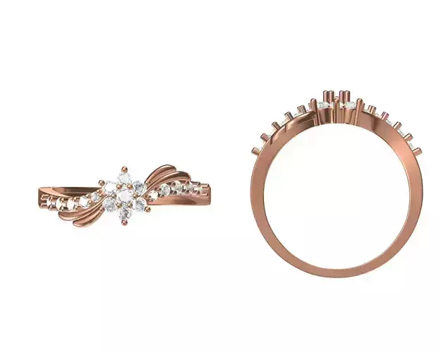 Wedding Engagement Women Ring STL JCD Details