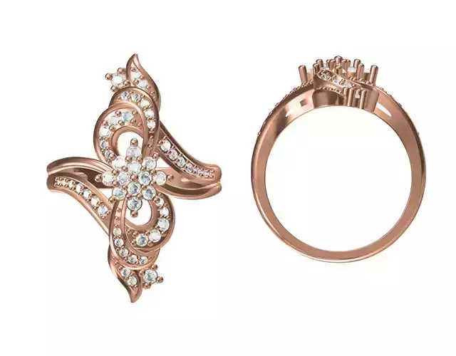 Wedding Engagement Women Ring STL JCD Details