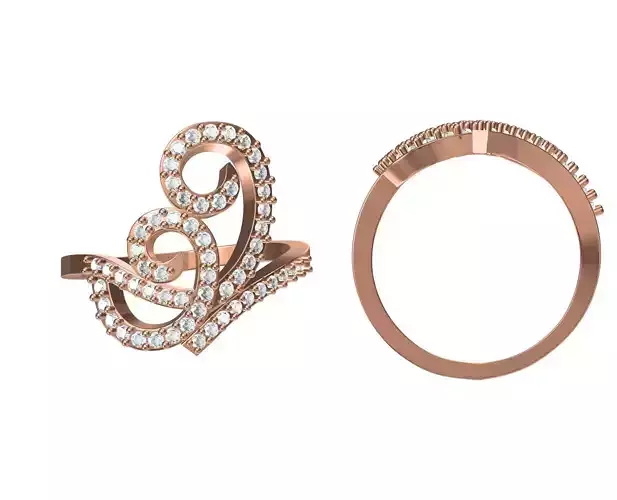 Wedding Engagement Women Ring STL JCD Details