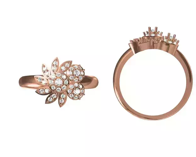 Wedding Engagement Women Ring STL JCD Details