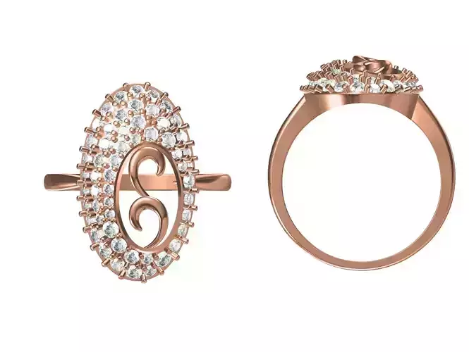 Wedding Engagement Women Ring STL JCD Details