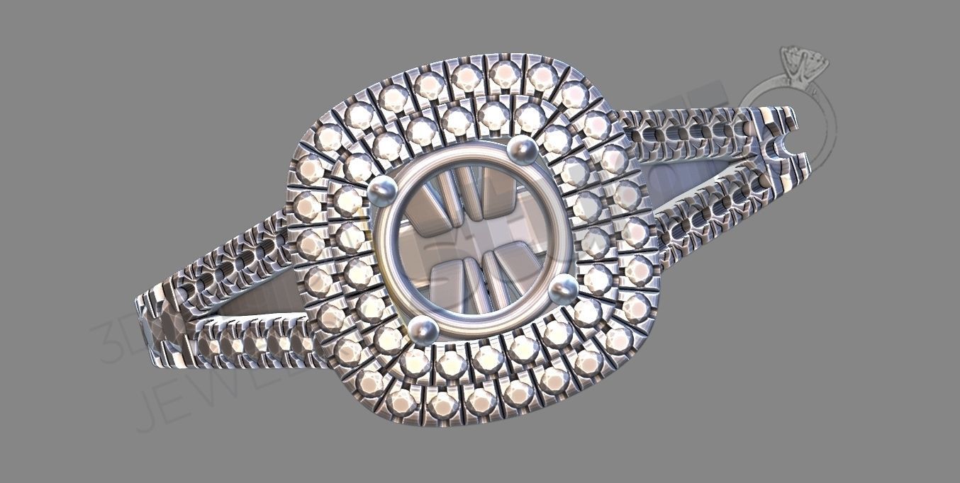 diamond mansion ring 3d model 3D print model_2