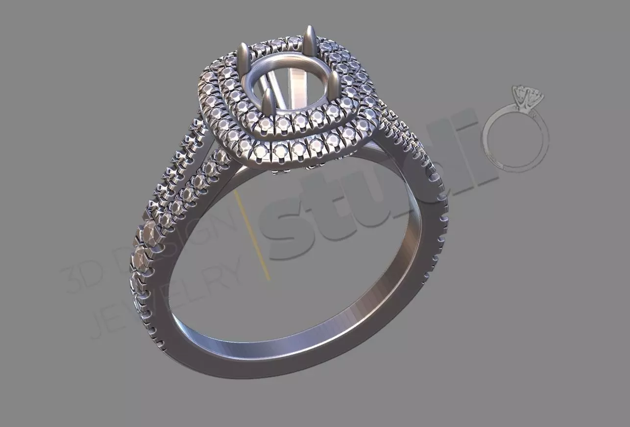 diamond mansion ring 3d model 3D print model_0