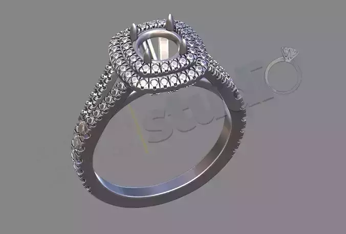 diamond mansion ring 3d model