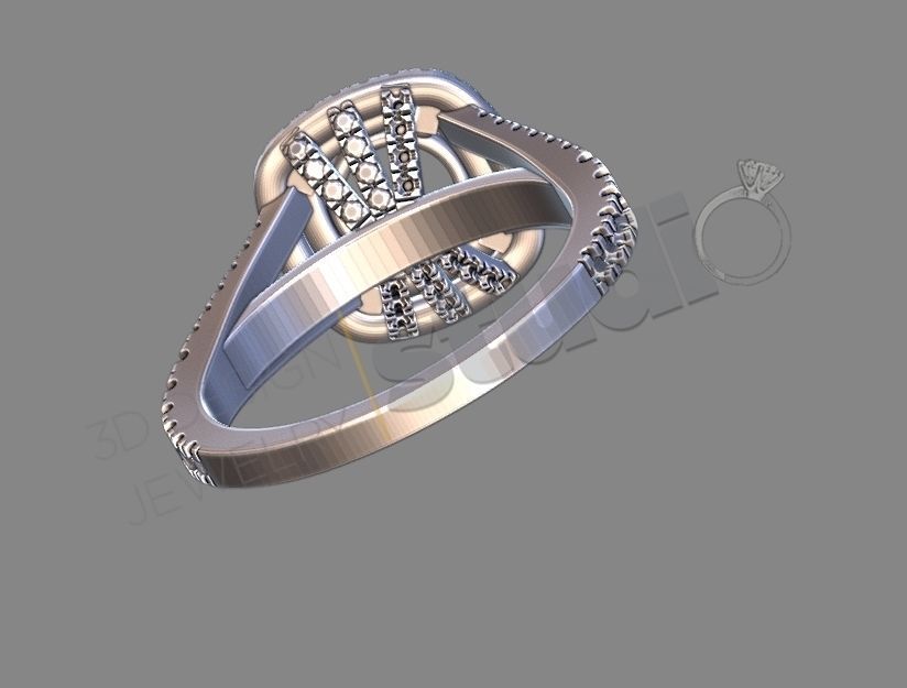diamond mansion ring 3d model 3D print model_5