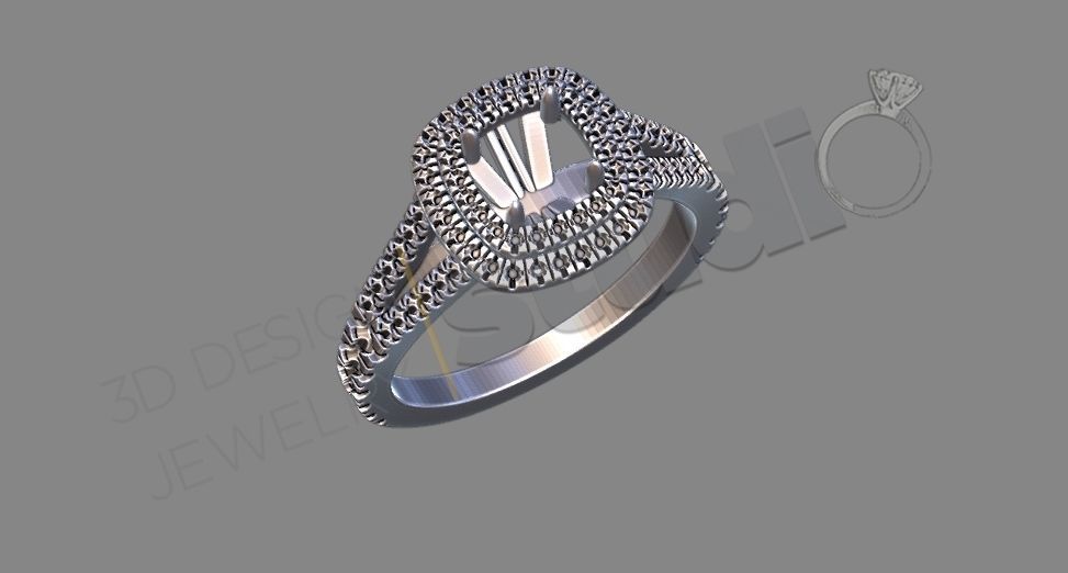 diamond mansion ring 3d model 3D print model_7