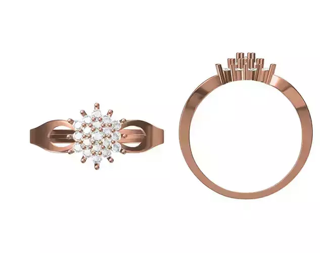 Wedding Engagement Women Ring STL JCD Details